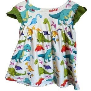BOUTIQUE Style DINO dress OR shirt, 2T - 95% Cotton, 5% Spandex